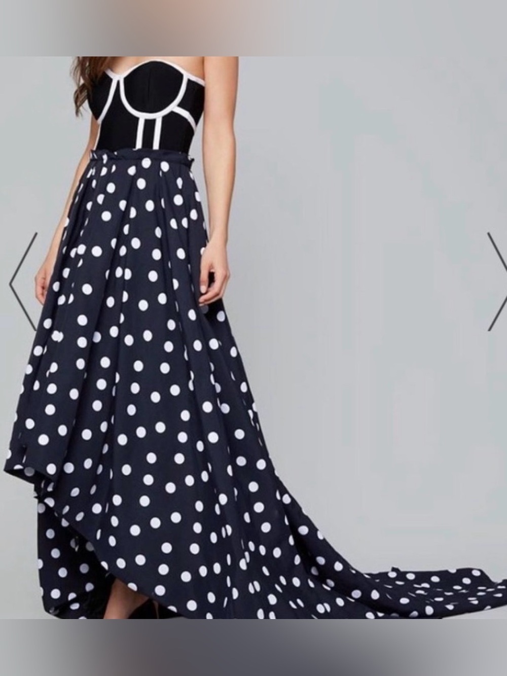Bebe Whitney Polka Dot Bustier Corset Gown Dress Size 0 NWT